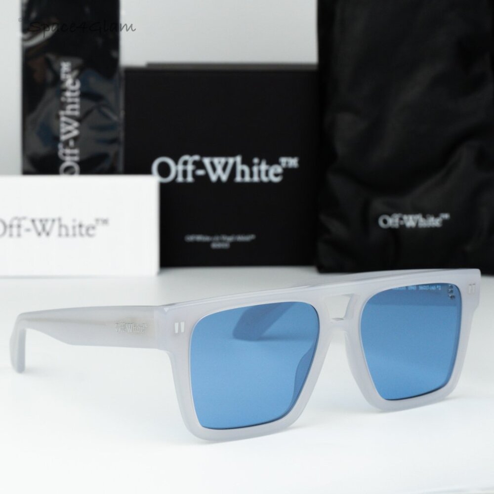 Off-White Women Sunglasses Grey Blue Square OERI133 SPRINGFIELD 0945 BRAND NEW